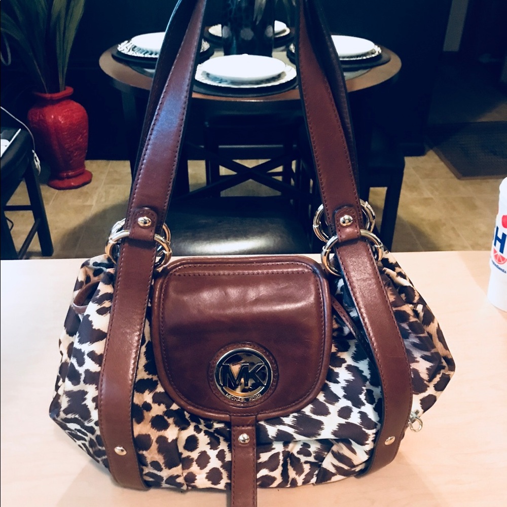 Michael Kors Leopard Print Satchel